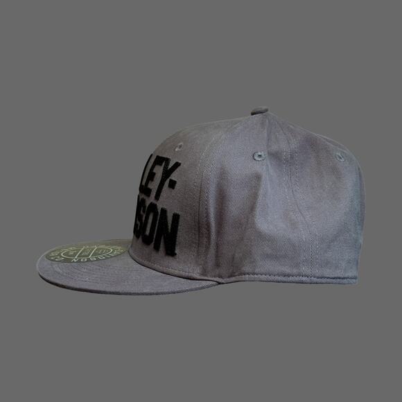 Harley-Davidson Fitted Block Cap Gray/Black Size 7 1/8 Small NWT - Picture 3 of 9